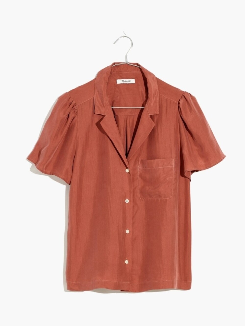 🌿Madewell Silk Camp Shirt NWOT Large - Picture 6 of 16